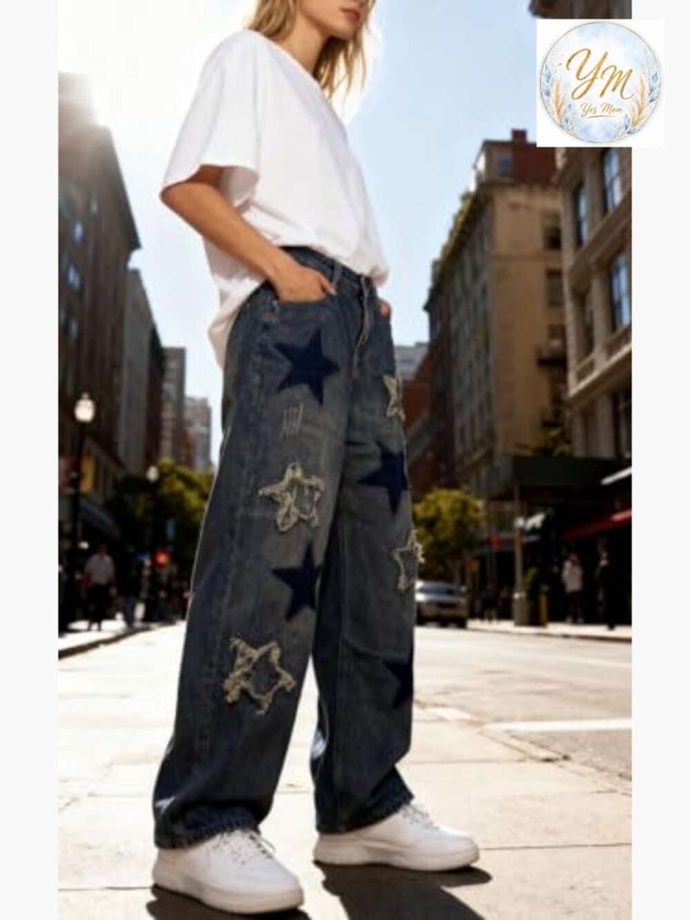 Y2K Baggy Ripped Jeans – Wide Leg Distressed Denim High Waist Streetwear - Picture 3 of 7